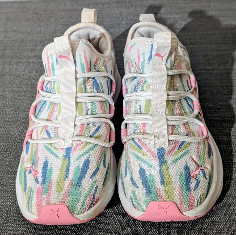 Puma Kids Softride One4All Sneakers - Multicolor with Pink Accents, size 4Y - Picture 2 of 8